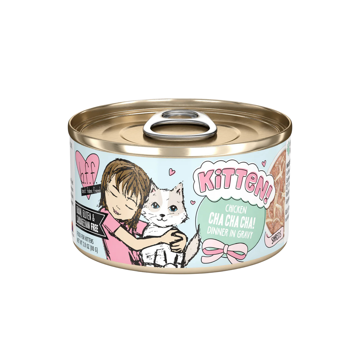 Weruva BFF Kitten Chicken Cha Cha Cha! Chicken Dinner in Gravy, 2.8oz