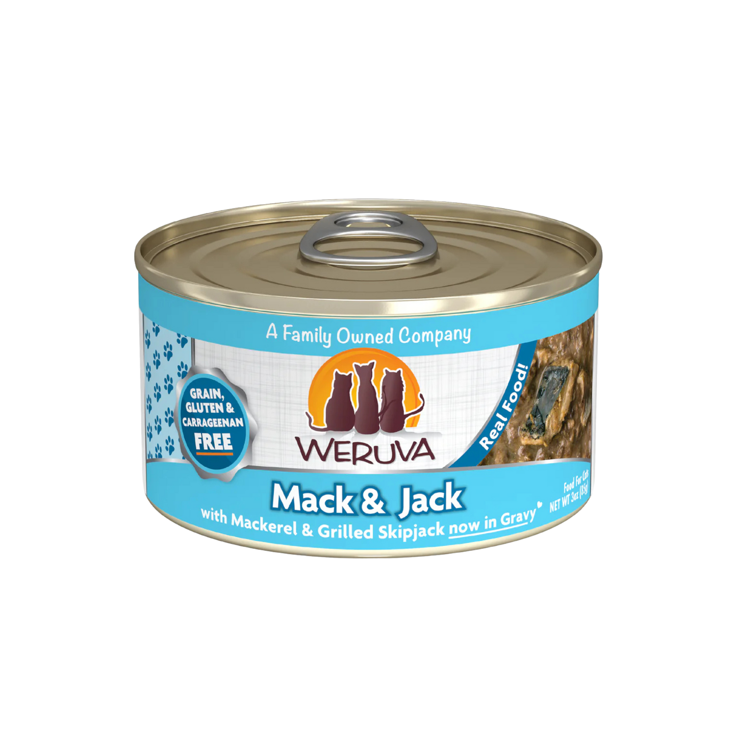 Weruva Mack & Jack Mackerel & Grilled Skipjack in Gravy Wet Cat Food