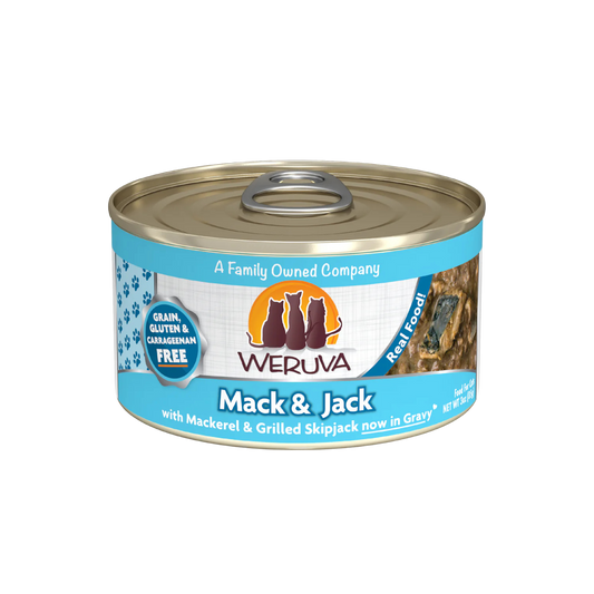 Weruva Mack & Jack Mackerel & Grilled Skipjack in Gravy Wet Cat Food