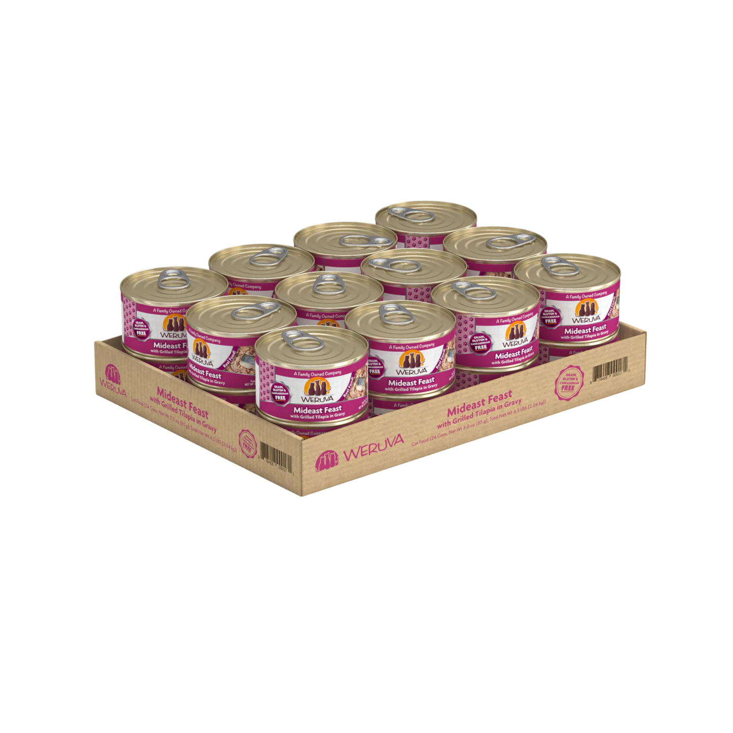 Weruva Mideast Feast Grilled Tilapia in Gravy Wet Cat Food 24pck