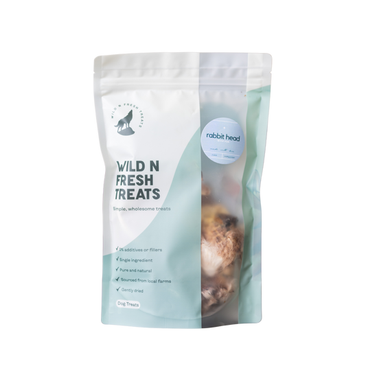 Wild N Fresh Dehydrated Rabbit Head Dog Treats