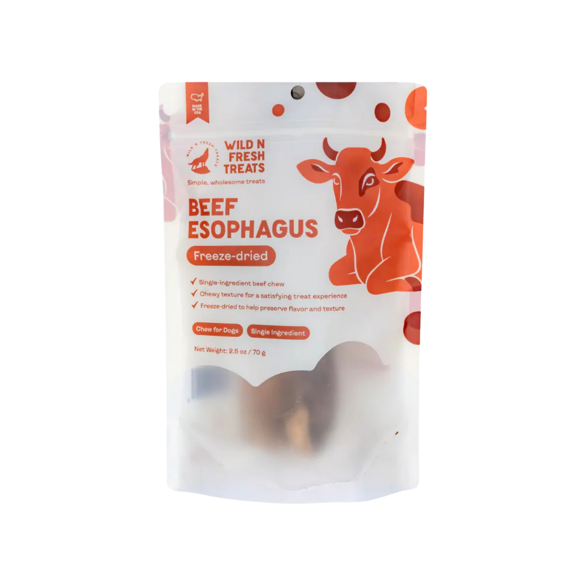 Wild N Fresh Freeze-Dried Beef Esophagus, 2.5oz