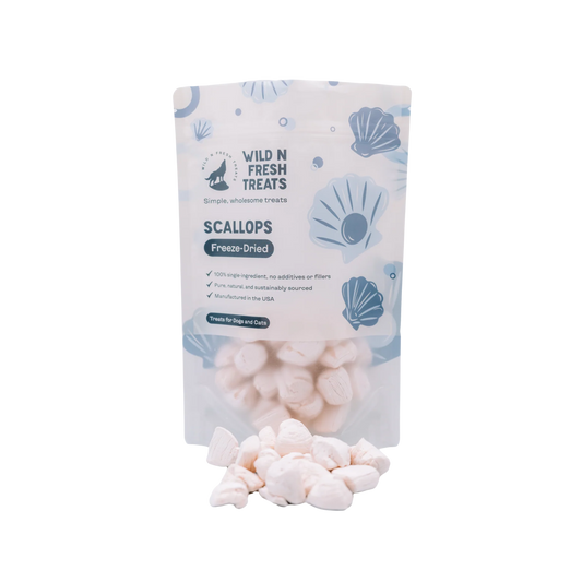 Wild N Fresh Freeze-Dried Scallops for Dogs & Cats
