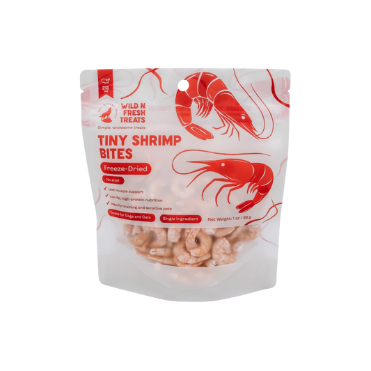 Wild N Fresh Freeze-Dried Tiny Shrimp Bites for Dogs & Cats