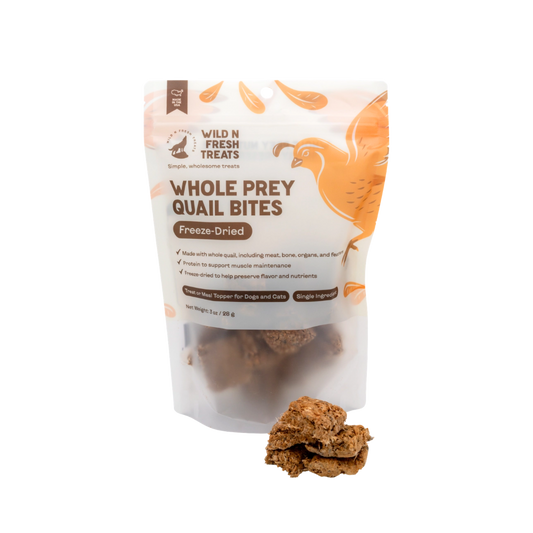 Wild N Fresh Freeze-Dried Whole Prey Quail Bites, 3oz
