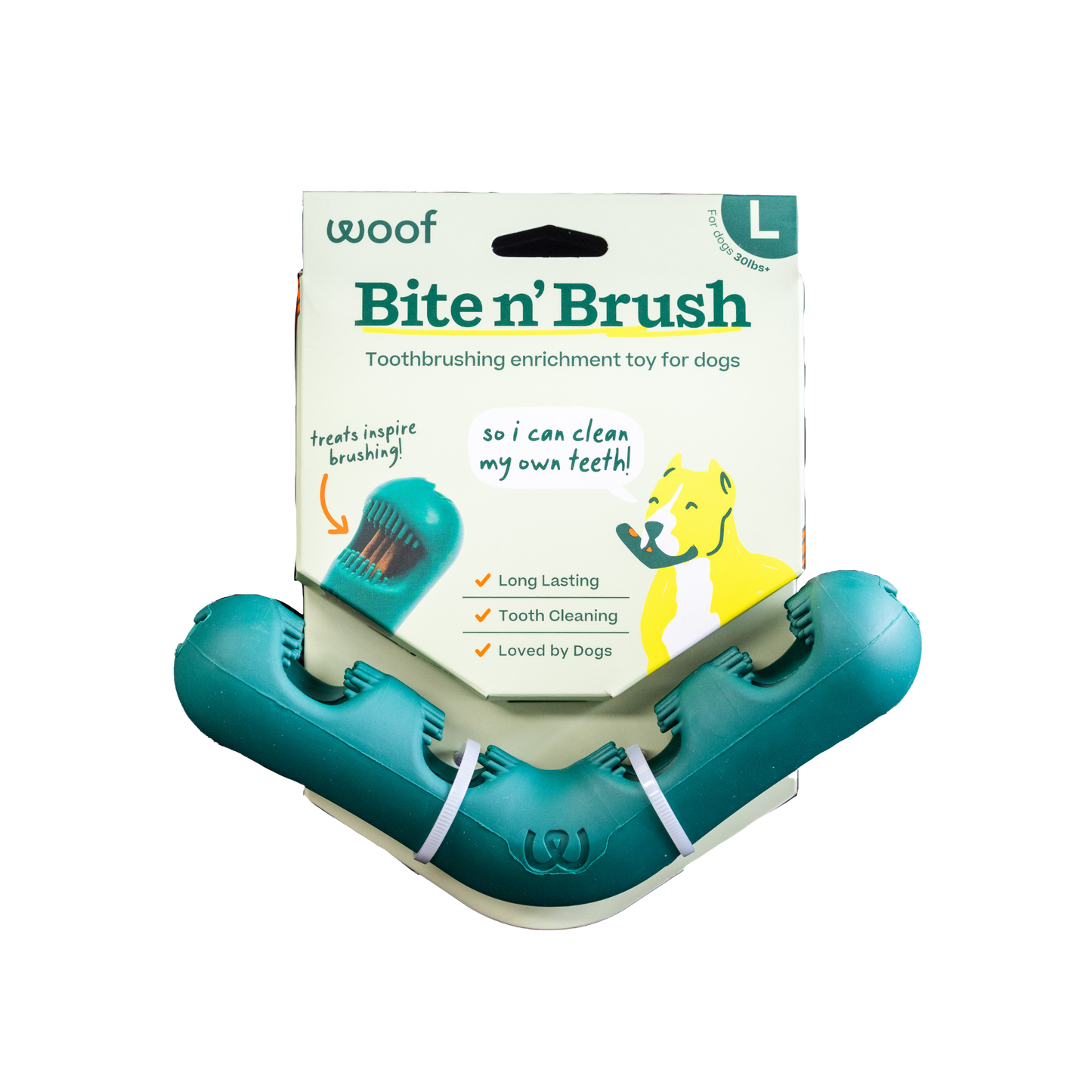 Woof The Bite n' Brush Dental Enrichment Toy