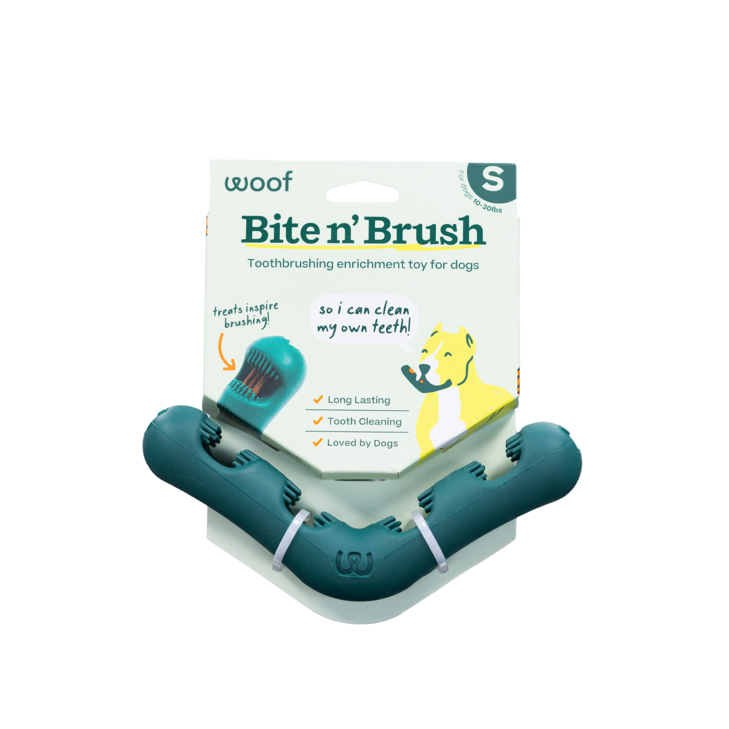 Woof The Bite n' Brush Dental Enrichment Toy