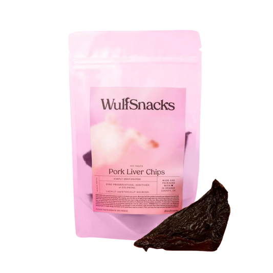 WulfSnacks Dehydrated Pork Liver Chips, 5oz