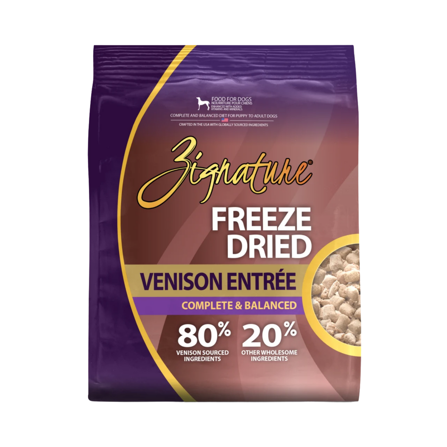 Zignature Freeze-Dried Venison Entrée