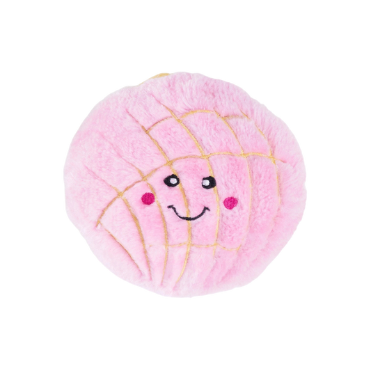 Zippy Paws Nomnomz Pink Pan Dulce Dog Toy
