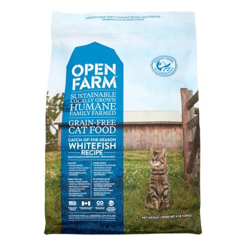 Open Farm Catch-Of-The-Season Whitefish Recipe Organic Sustainable Cat Food Net 4 lb